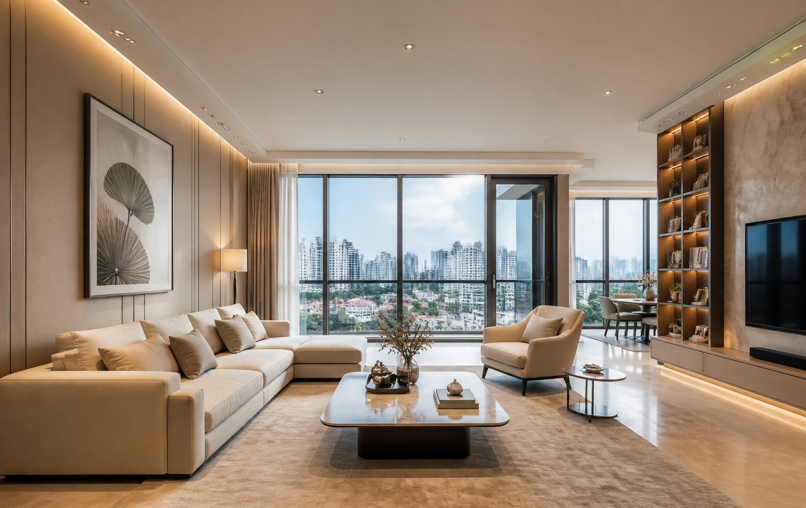 Spacious living room interior at Thomson Reserve